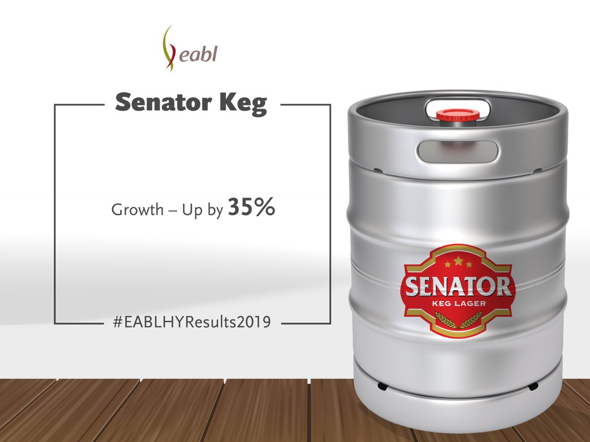 In Kenya, growth in beer was driven by Senator Keg, up 35%, as a result of ...