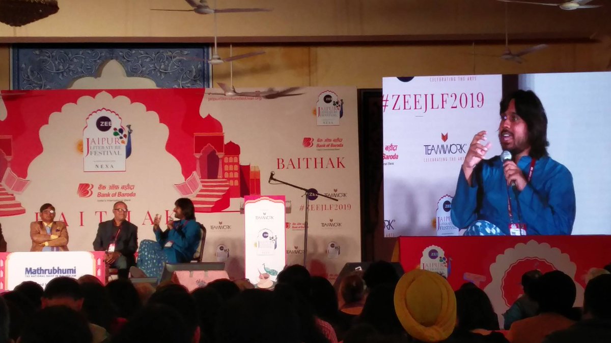LitComm's tweet image. Dhruv Jyoti talks about Dalit voices in media and press. #ZEEJLF2019 #MICAatJLF