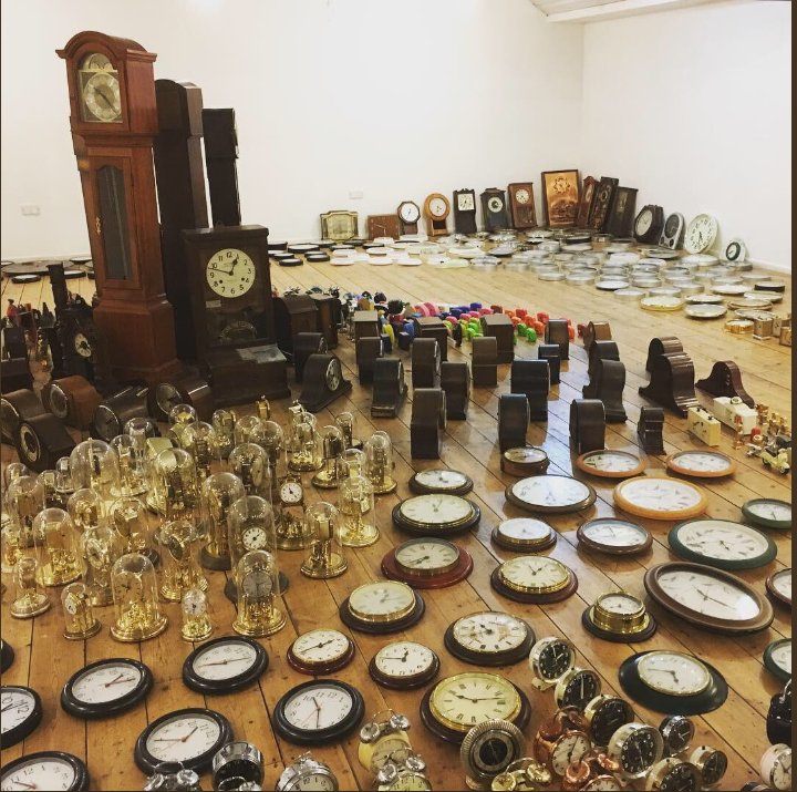 BetterBarrow's tweet image. Harrison's Garden is in full ticking mode at the Ropewalk Gallery, Barton-upon-Humber until March 24th. Just how many clocks have been 'planted'?