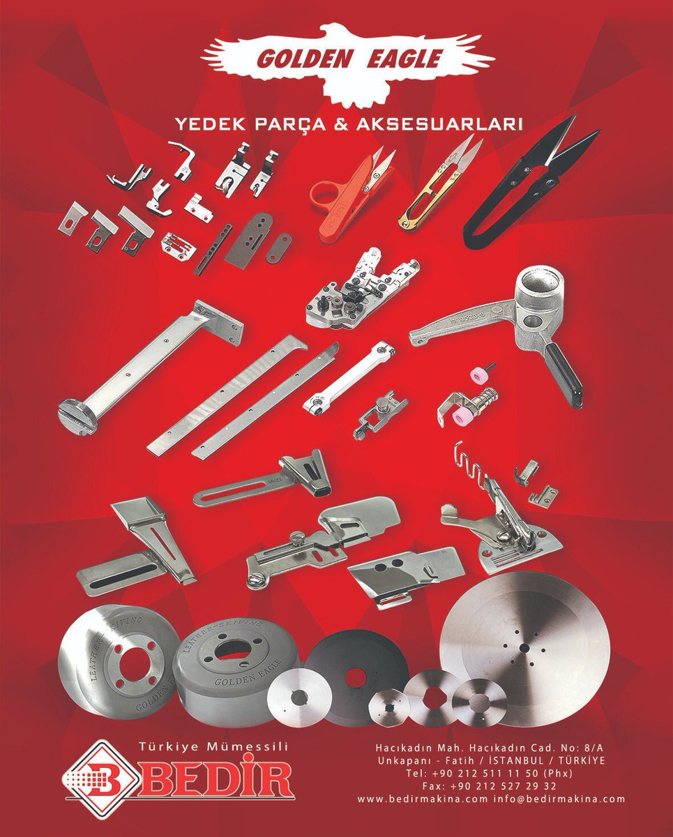 bedirmakina's tweet photo. "Golden Eagle"
İplik Temizleme Makası ve yedek parçaları stoklarımıza girmiştir.
#bedirmakina
#sewingmachinepart
#sparepart
#accessories
#goldeneagle https://t.co/ExR1HUiX5p