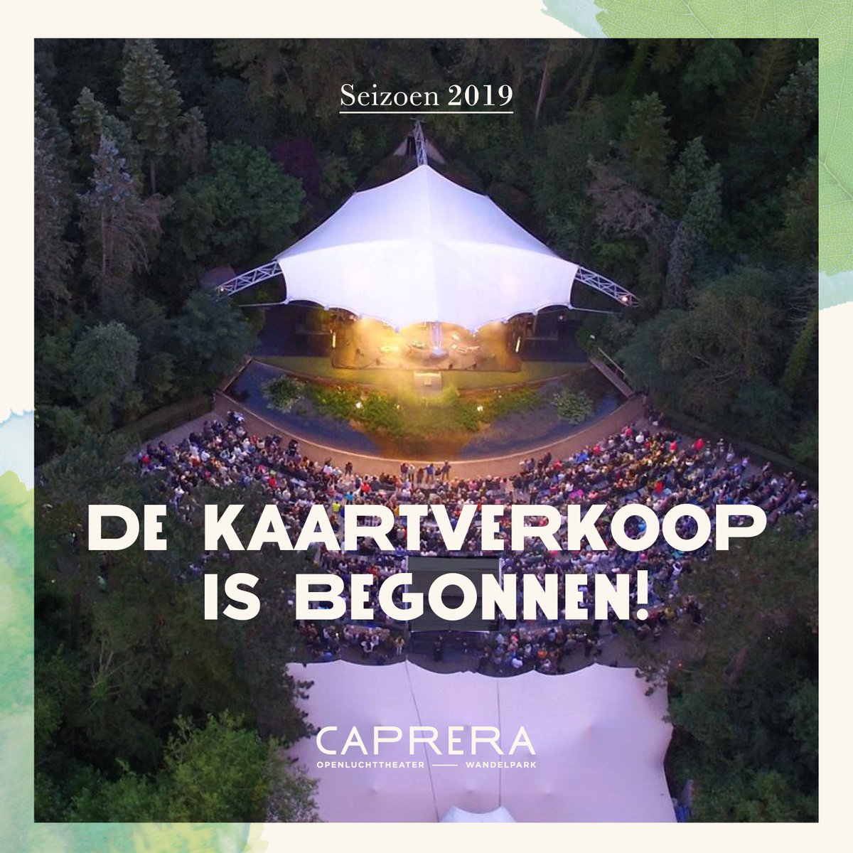 De kaartverkoop voor de eerste voorstellingen van seizoen 2019 is begonnen! Koop nu je kaarten voor Edwin Evers Band, De Dijk, Youp van 't Hek, Theo Maassen en meer! Bekijk hier de agenda: caprera.nu/agenda/
