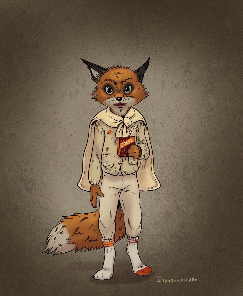 "Different" Some Fantastic Mr. Fox fan art of Ash. 