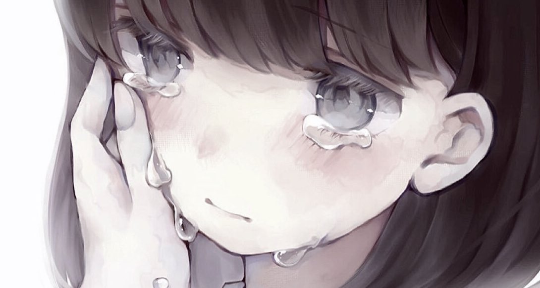 1girl solo crying tears crying with eyes open open mouth black sailor collar  illustration images