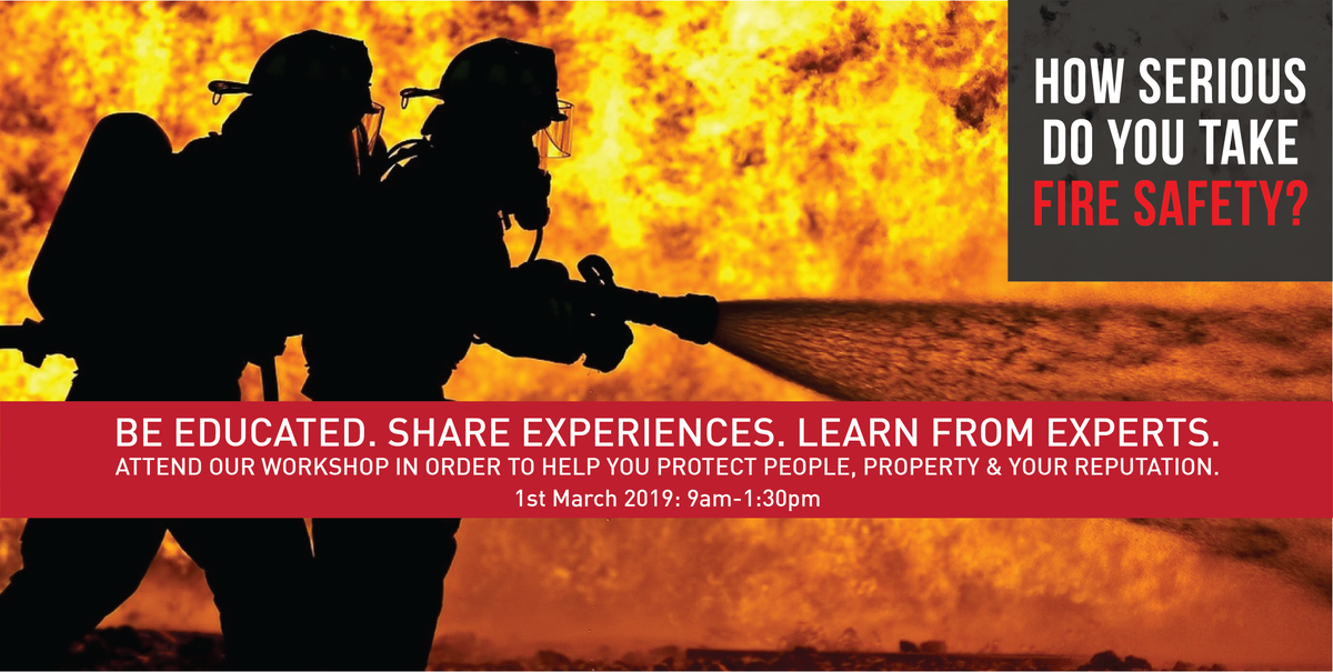 FCMSLtd's tweet image. How serious do you take FIRE SAFETY?
Attend our workshop to learn from experts about your compliance responsibilities, how to avoid enforcement action and get regulatory compliance.
What does “taking FIRE SAFETY seriously” look like for your business?
#firesafety #firecourse