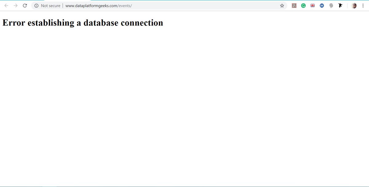 zmrfzn's tweet image. @SQLMaestros
 DSP website down. 
#SqlServerGeeks #Dataplatformgeeks 

@A_Bansal