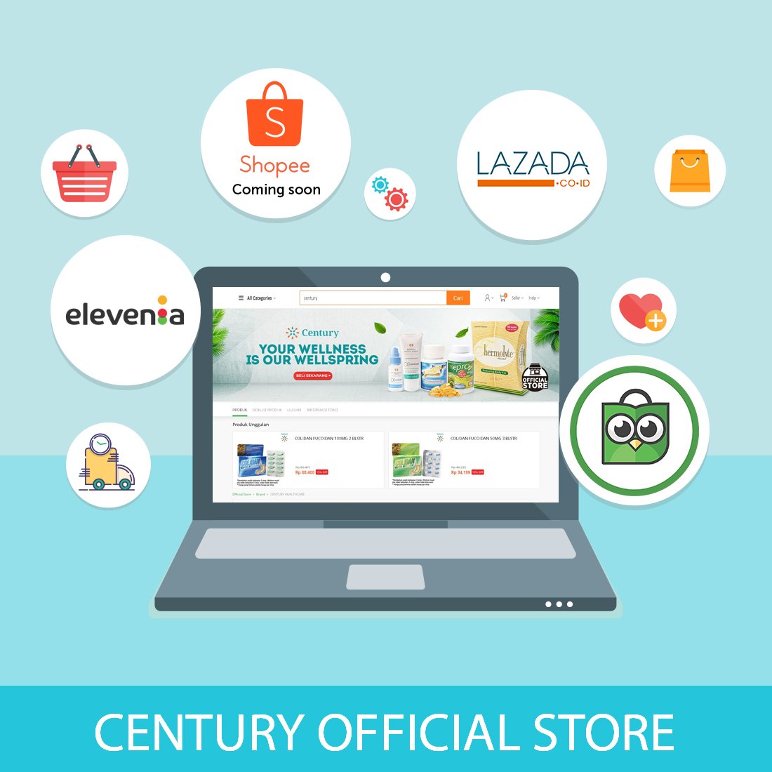 Apapun musimnya kamu bisa lebih mudah penuhi kebutuhan kesehatan&amp;kecantikan hanya dg sentuhan jari nih. Yap Apotek Century Official  Store Lazada, Tokopedia dan Elevenia 🙂 eiitssss gak ketinggalan juga, Century Official Store juga akan segera hadir di Shopee loh 😉 #JumatBerkah