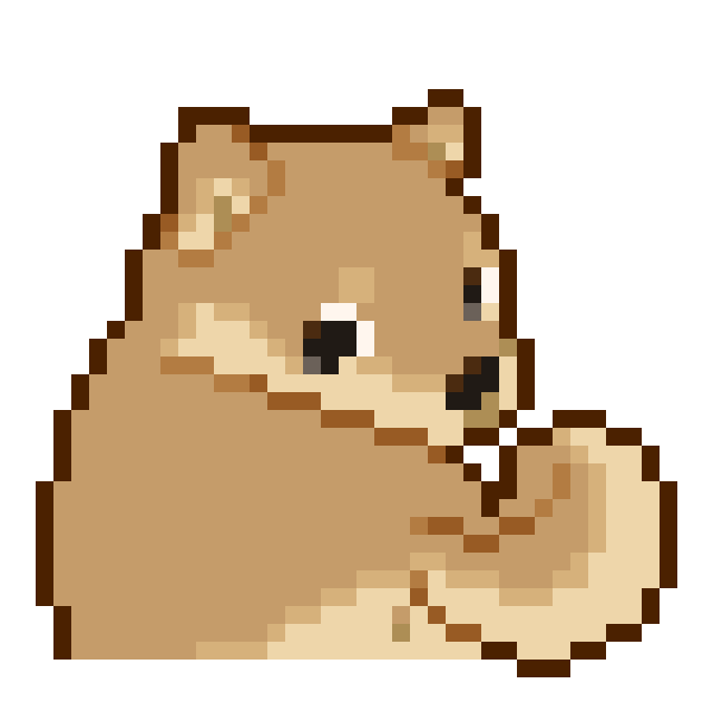 ドットぬりえ Di Twitter 柴犬の子犬 Pixelart ドット絵 ドット塗り絵 柴犬 子犬 お尻