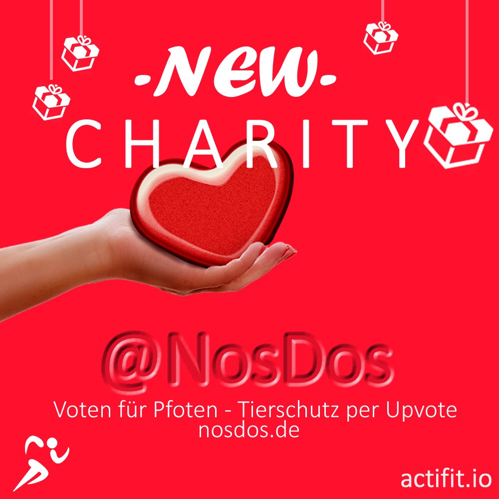 Actifit_fitness's tweet photo. We welcome NosDos, the New #Charity added, increasing the number of charities in #Actifit to 7!
If you wish to run for a purpose you can choose to donate your AFITS for a charity organization. 
Got questions? Visit us on https://t.co/hhJGCKmLMC!
#funforapurpose #fitness #dapp https://t.co/ZAoFjnZYrN