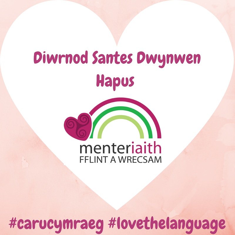fflintawrecsam's tweet photo. Dydd Santes Dwynwen Hapus iawn i chi gyd, beth am ddweud wrth rywun eich bod chi'n caru nhw yn y Gymraeg heddiw!

Happy St. Dwynwen's Day to you all, why not tell someone that you love them in Welsh today!  

#caruti #caruchi #carucymraeg #lovelthelanguage #cariad

💕❤️🏴󠁧󠁢󠁷󠁬󠁳󠁿❤️💕 https://t.co/3v2slWyYZv