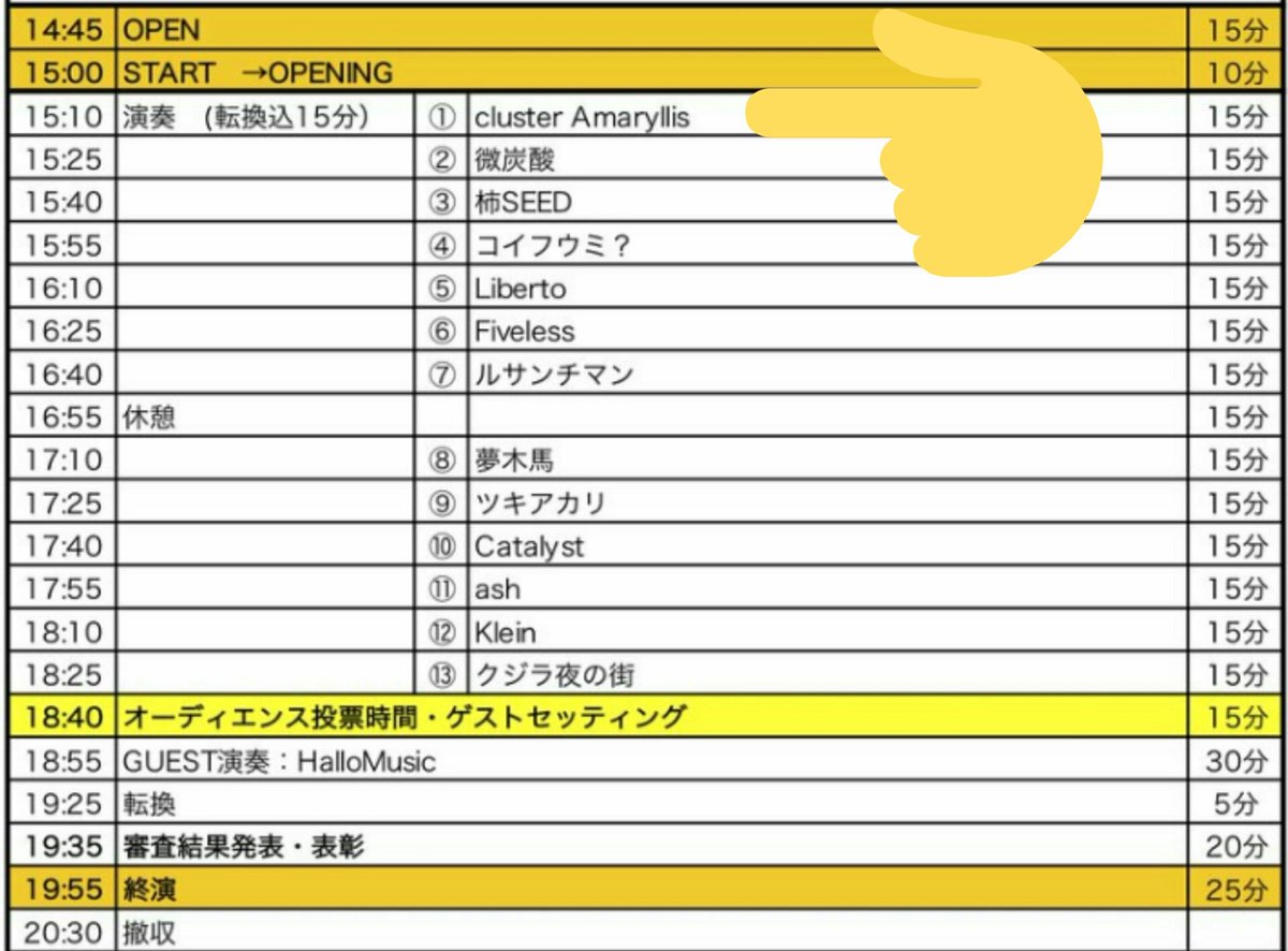 clu_llis's tweet image. お知らせ↓
🌅TMR

今週の日曜日1月27日に
宮地楽器zippalhallでLIVEします！
⚠前回のライブより進化してます！
⚠英検がない人は来て欲しいです！
⚠来てくれる方DM待ってます！

タイムテーブル↓