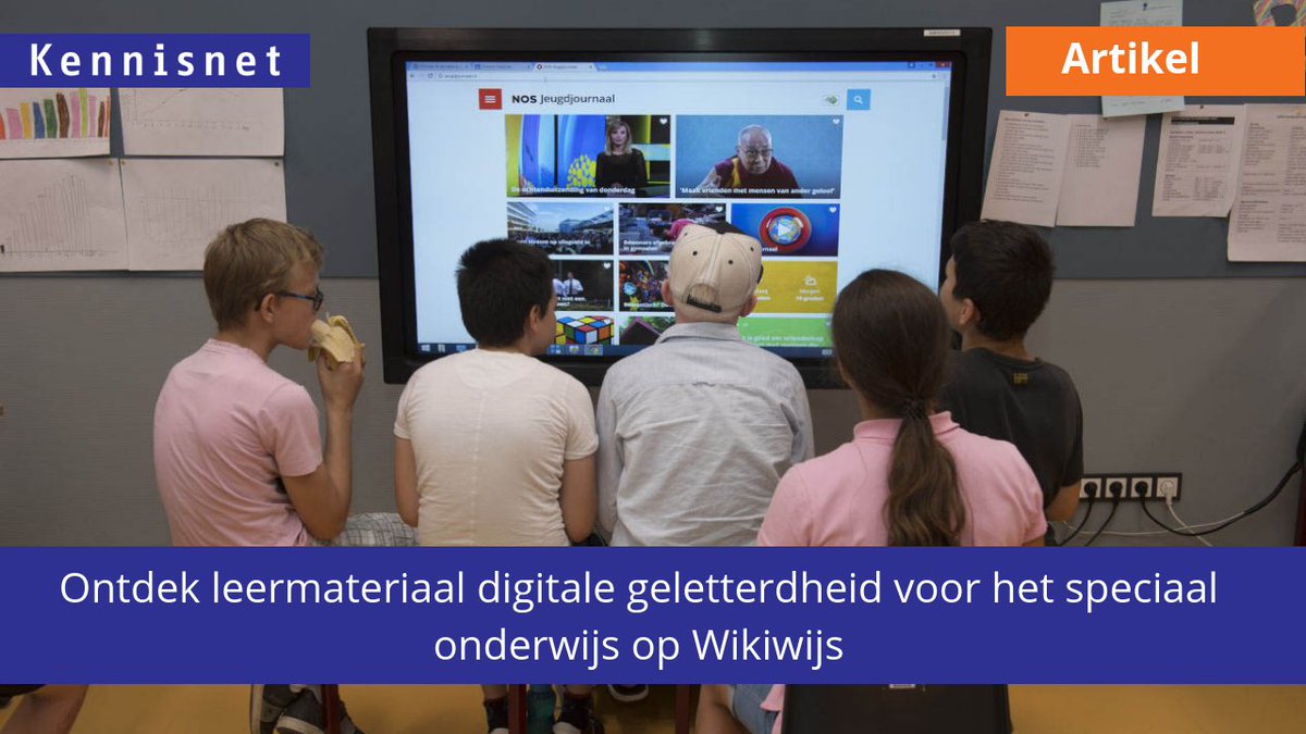 kennisnet's tweet image. Ben je vandaag aanwezig op de @notbeurs ? Kom naar de presentatie van de nieuwe Wikiwijs-pagina 'Digitale geletterdheid voor het speciaal onderwijs' Meer lezen over de Wikiwijs-pagina? kn.nu/1chkq #NOT2019