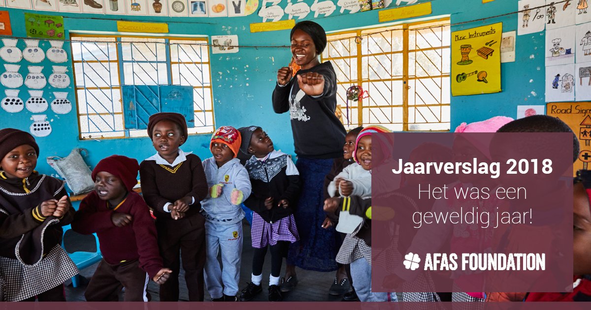 Ook de AFAS Foundation kijkt terug op een prachtig jaar. Met 59 verschillende projecten heeft de AFAS Foundation impact gemaakt op honderdduizenden mensen, wereldwijd. bit.ly/2S7XquS