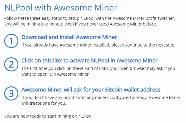 Mining on NLPool with the Awesome Miner profit switcher is only one click away.
awesomeminer.com/pools/nlpool
<a href="/NLPOOLNL/">Mine_phun</a> #cryptocurrency #cryptocurrencymining #bitcoinmining