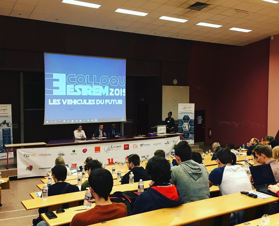 EsiremDijon's tweet image. Ouverture de notre @ColloqueESIREM par le Vice-président du #numérique de @univbourgogne @AlexandreFour20 Merci à tous nos intervenants et participants @BurgundySB @GroupeAPRR @GroupePSA @enacfrance @vehiculedufutur @bfc_region @justdijon