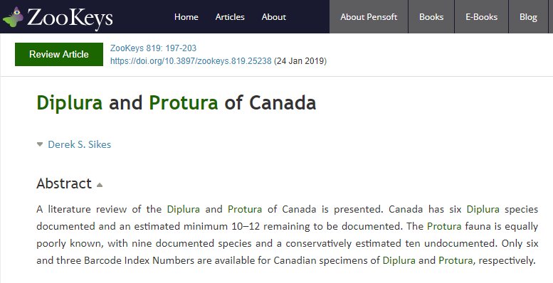 ZooKeys_Journal's tweet photo. #BiotaCanada: The #Diplurans & #Proturans of Canada
Both orders are said to be “equally poorly known”, with only 6 documented diplurans (+10 to 12 unrecorded) & 9 known proturans (~10 undescribed).
Study: https://t.co/q4h4Gr6JgI #Diplura #Protura #Arthropoda #Biodiversity https://t.co/Moen191zOy