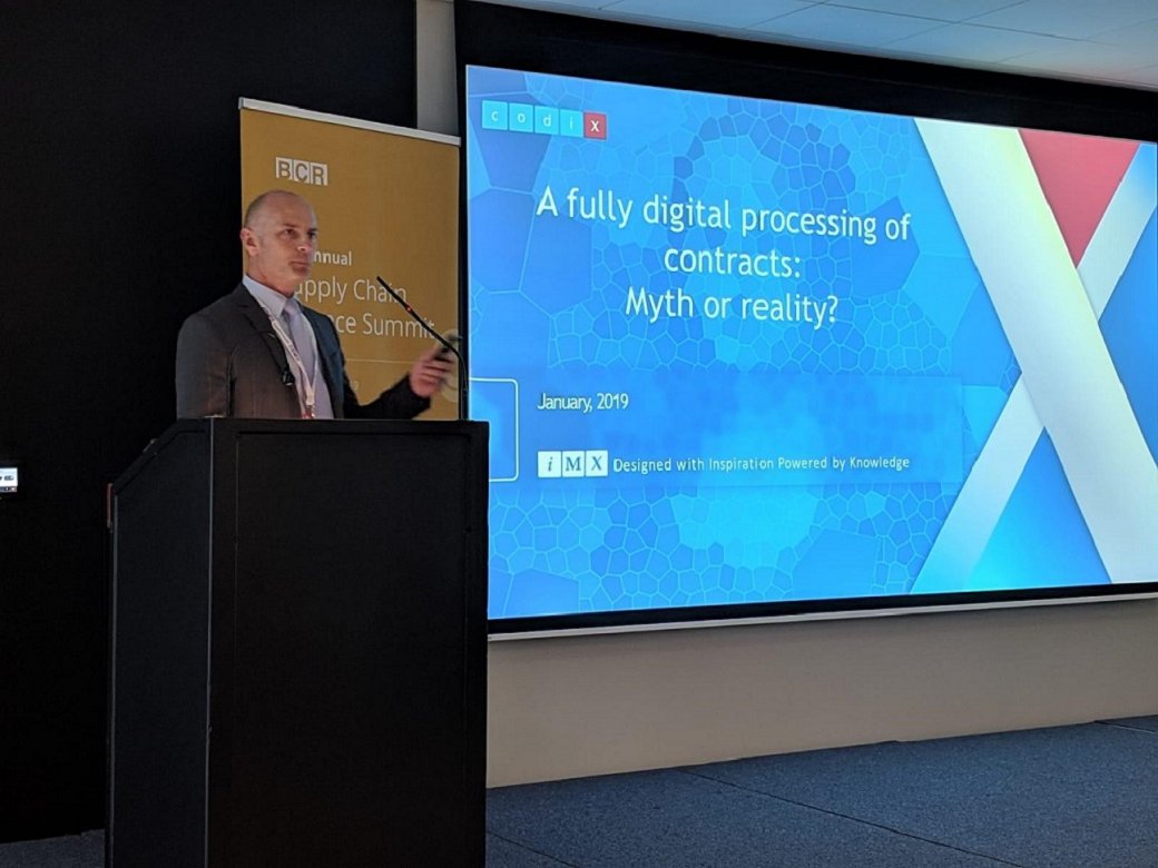 CODIX_SA's tweet photo. Laurent Tabouelle from Brand Sponsor Codix taking to the stage at 4th Supply Chain Finance Summit, Amsterdam.@CODIX_SA is exhibiting at STAND #2. #SCFS19 #CODIX #software #iMX #business #finance #SupplyChain https://t.co/VcVhy2C9Gy
