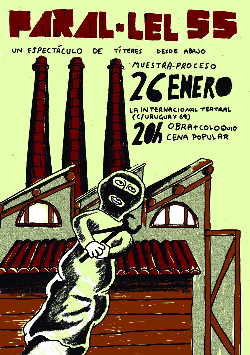 Mañana, dia 26, haremos una muestra de como llevamos nuestro nuevo trabajo paral·lel 55, ni mucho menos está la obra terminada pero nos apetecia mostrar como va el proceso. Será a las 20:00h en la Internacional Teatral, c/ uruguay 69