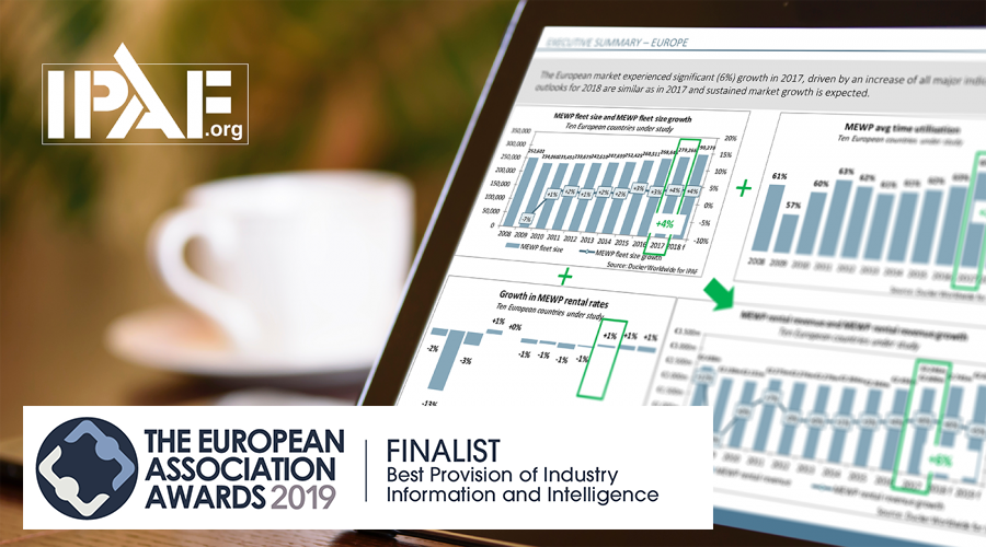 IPAForg's tweet photo. Fantastic news, we have been shortlisted in the #EAA19 European Association Awards! #Europlatform for 'Best Association Conference' and the IPAF rental market reports (which also won a bronze last year), for 'Best Provision of Industry Information and Intelligence'. https://t.co/R3u0NfSMmT
