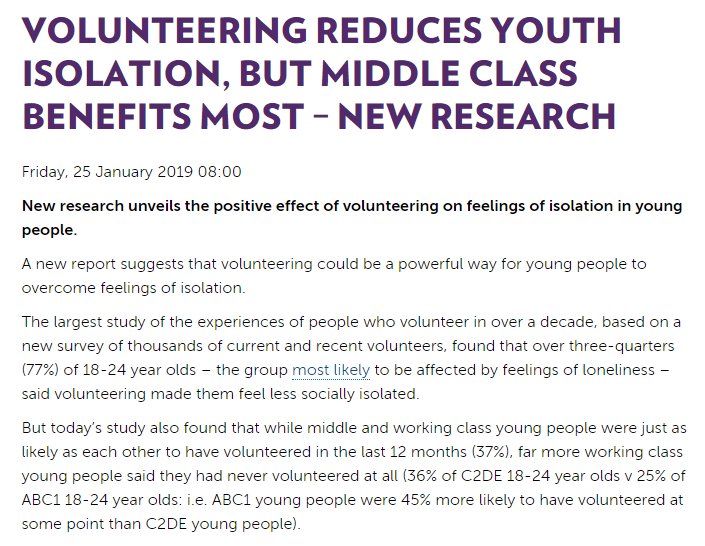 Charities and other organisations that involve volunteers need to think hard about barriers they may inadvertently be creating to a wider range of people getting involved -- new research today from <a href="/ncvo/">NCVO</a> #timewellspent ncvo.org.uk/about-us/media…