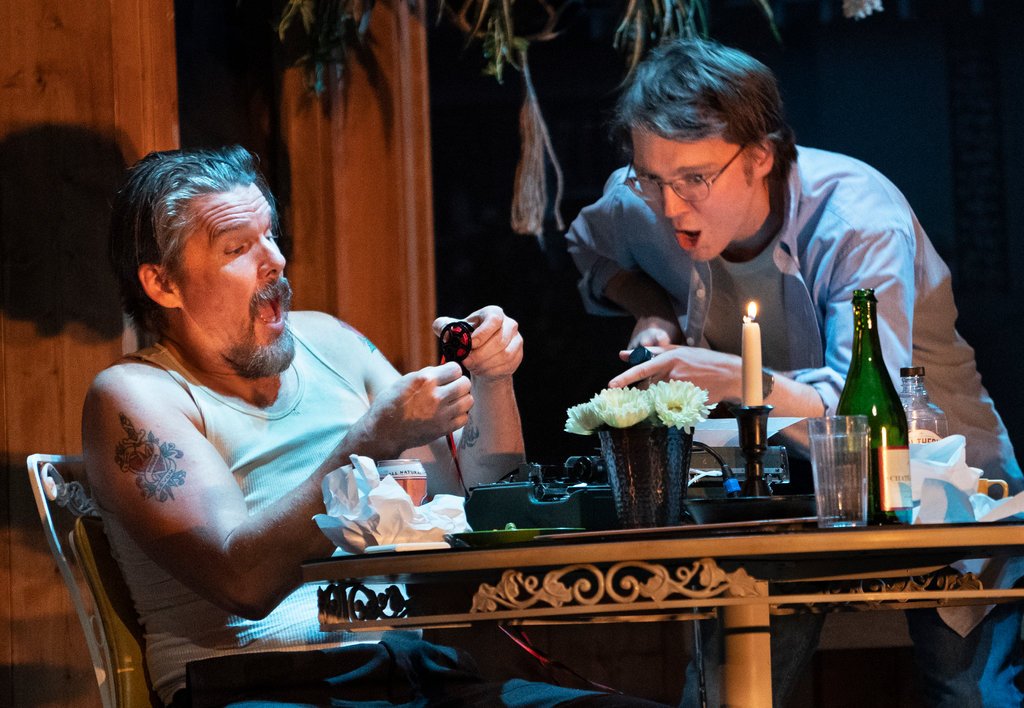 EHawkeOnline's tweet photo. Two more photos from 'True West', which began its run last night at the American Airlines Theatre. #EthanHawke https://t.co/RHkiCH5TFj