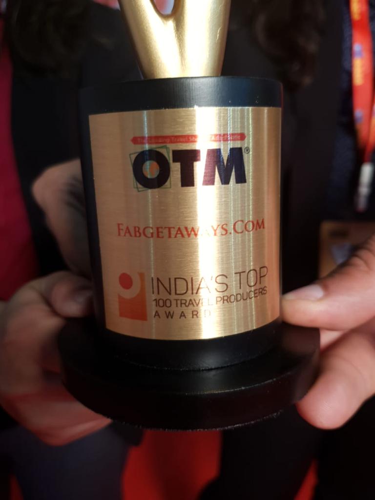 fabgetaways's tweet photo. One more feather added to our cap!@fabgetaways is happy to win the award for India's Top 100 Travel Producers award in the first year of our operations.We would like to thank all our members, partners and team for being a part of this journey!#OTM #OTMindia #OTM2019 #fabgetaways https://t.co/uHgd7BzmMG