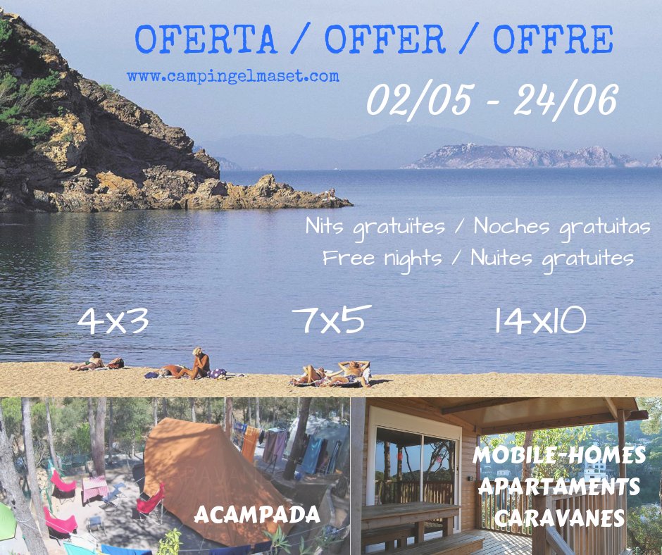 CampingElMaset's tweet photo. https://t.co/VFhsqFv1ms
#camping #ofertas #costabrava #begur #sariera #playa #relax #tranquilidad https://t.co/N6cRMZYHL6