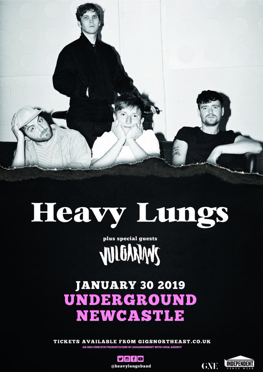 TT? Underground (@thinkundergrnd) on Twitter photo JANUARY 30TH:
Riotous garage-punk rockers @Heavylungsband head {underground} for a wild headline show!! Hard-hitters <a href="/VulgariansUK/">Vulgarians</a> along for the ride💀
Tickets on sale!!
TICKETS: bit.ly/HeavyLs-UGD JANUARY 30TH:
Riotous garage-punk rockers @Heavylungsband head {underground} for a wild headline show!! Hard-hitters <a href="/VulgariansUK/">Vulgarians</a> along for the ride💀
Tickets on sale!!
TICKETS: bit.ly/HeavyLs-UGD