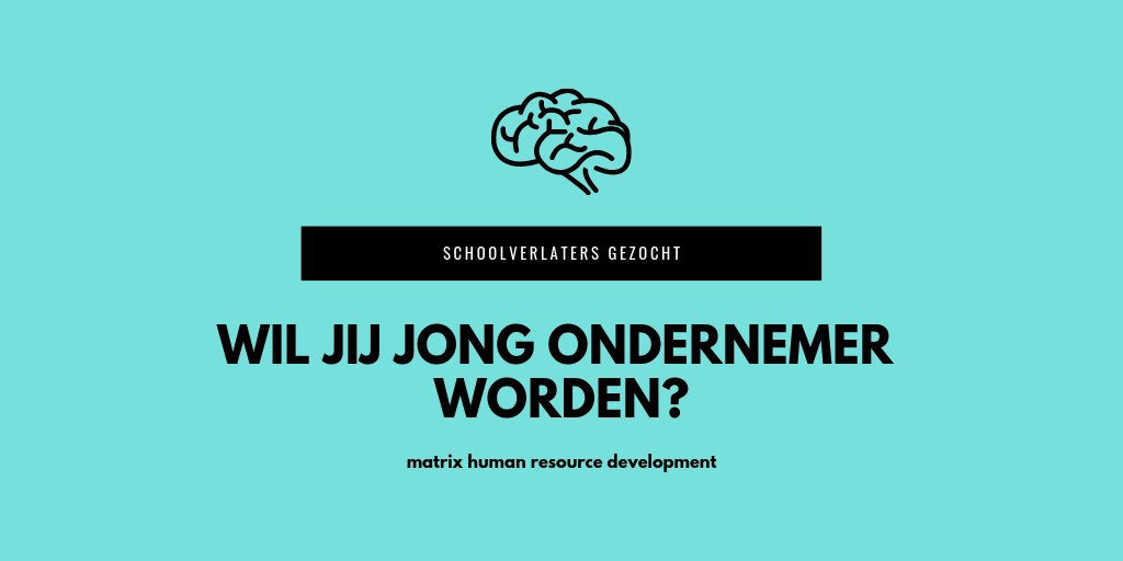 matrixhrd's tweet photo. Heb je genoeg van in de schoolbanken zitten en het luisteren naar de leraren, ben je niet van de regels en wil je succesvol ondernemer worden?

Neem dan contact met ons op via deze link: https://t.co/KhDdMg6u9c
Contactpersoon: Eline van Wanrooy
⌨️ eline@matrix-hr.nl📞 06-15375018 https://t.co/zBYMs9oPlD