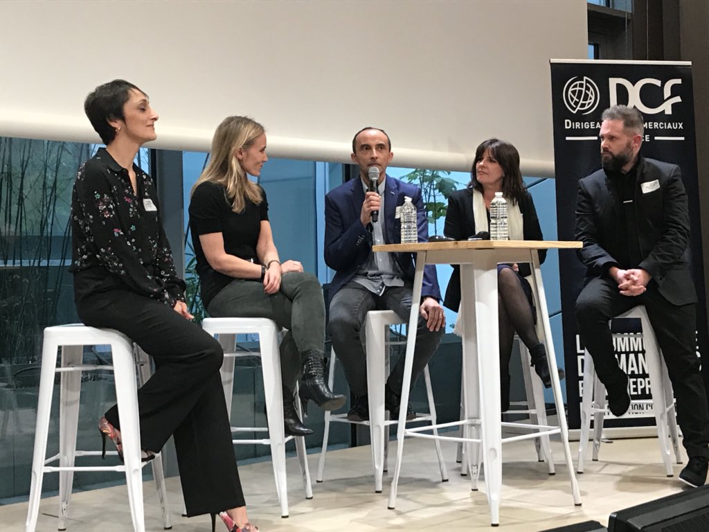 Table ronde entre Malene Rydahl et 4 Président(e)s d’associations dont Christine Pinto #DCF saint Étienne et Florence Schmaltz sur le thème du bonheur.