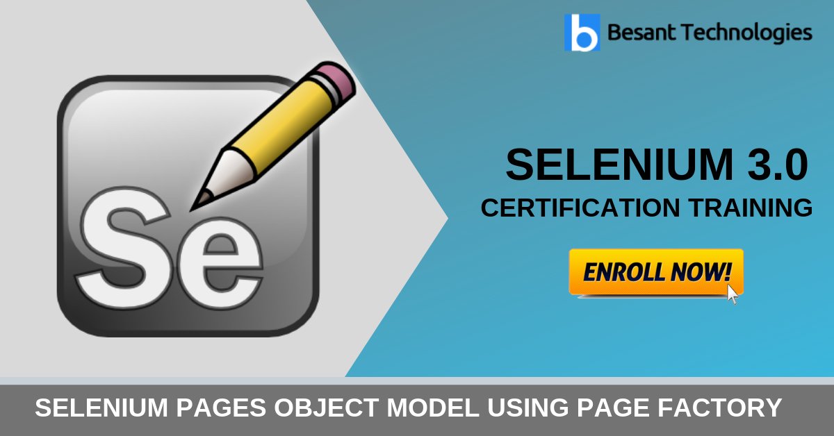 besanttech's tweet image. ENROLL NOW: bit.ly/2KwYNja
Page Object Model is a Design Pattern which has become popular in #SeleniumTestAutomation. It is widely used design pattern in #Selenium for
CALL NOW: 9791440888
enhancing test maintenance and reducing code duplication.