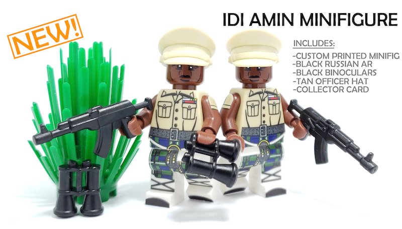 BrickWarriors's tweet photo. Get the New Limited Edition Idi Amin Minifig!
Buy Now! Limited Quantities Available!
https://t.co/41MUEpP98R
#customminifigure #lego #minifigure #legorelease #legohistory https://t.co/57A70lqZxC