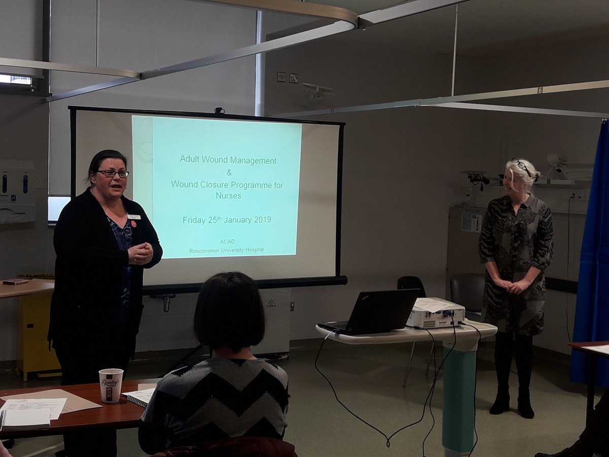 Ursula Morgan DON Roscommon University Hospital opening Wound Closure &amp; Suturing Programme for nursing staff in Saolta Group. A collaboration between CNME Castlebar &amp; Galway.