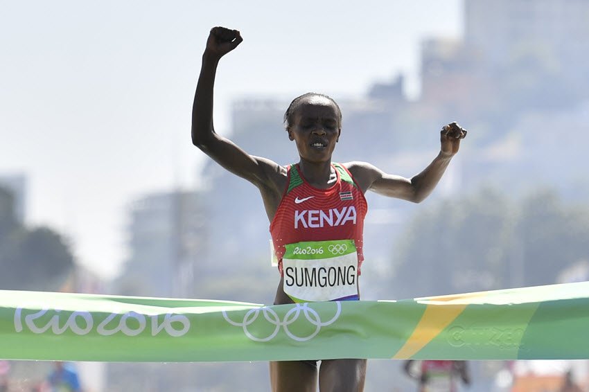 2016 Olympic marathon champion Jemima Sumgong doping ban increased to eight years; claims that she was injected with EPO by an 'imposter' dismissed.