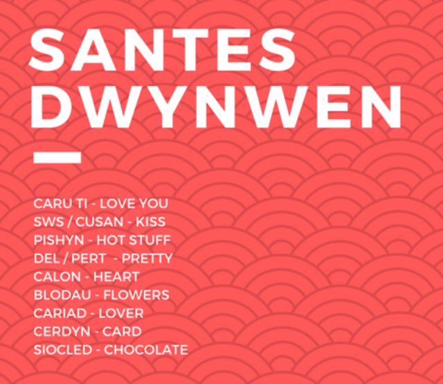 YGGRhosafan's tweet photo. #siarter iaith
Ymadroddion Cymraeg i ddefnyddio ar ddiwrnod Santes Dwynwen.
Welsh phrases to use on Santes Dwynwen day. https://t.co/HkRuIZv9bR
