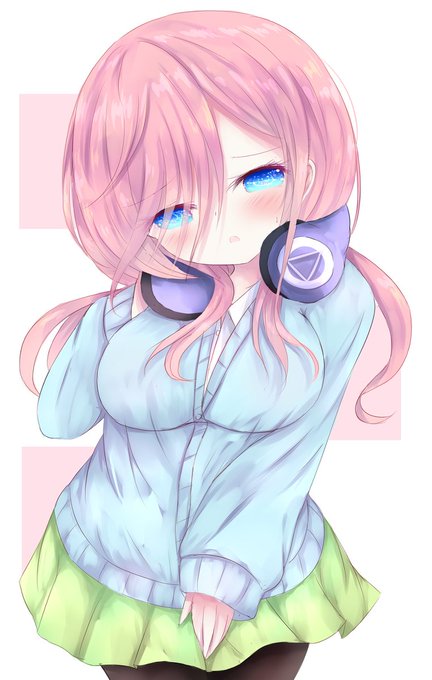 幻夢さんがTwitterに投稿した中野三玖(五等分の花嫁)のイラスト。