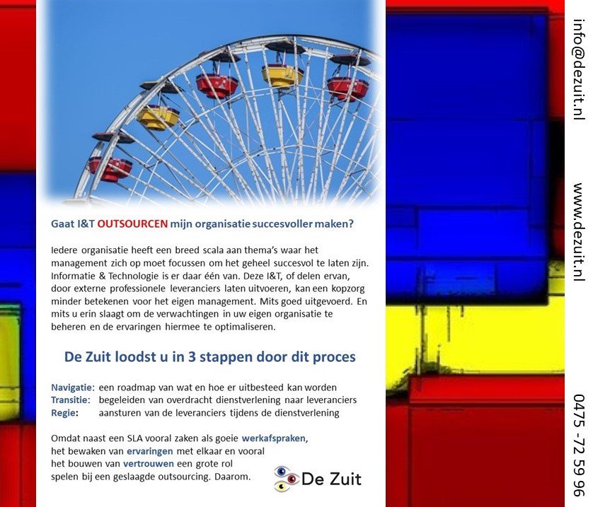 De_Zuit's tweet photo. Is er een relatie tussen het outsourcen van I&T en het behalen van je organisatiedoelstellingen?
#outsourcing #serviceprovider #it #servicemanagement #uitbesteding https://t.co/UdOkvlqgSe