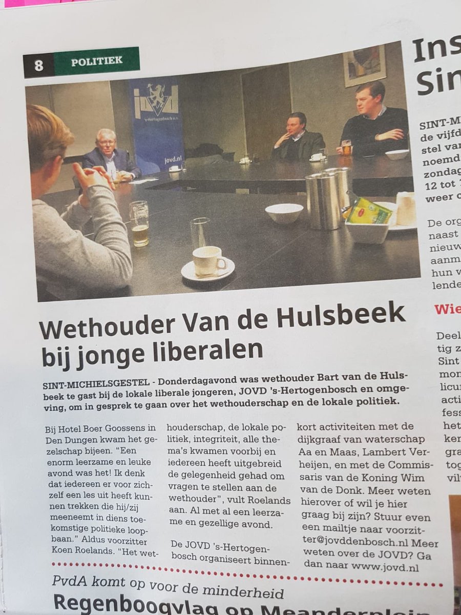 Een mooi artikel in De Brug over onze activiteit van vorige week donderdag met wethouder <a href="/BartvdHulsbeek/">Bart van de Hulsbeek</a> !