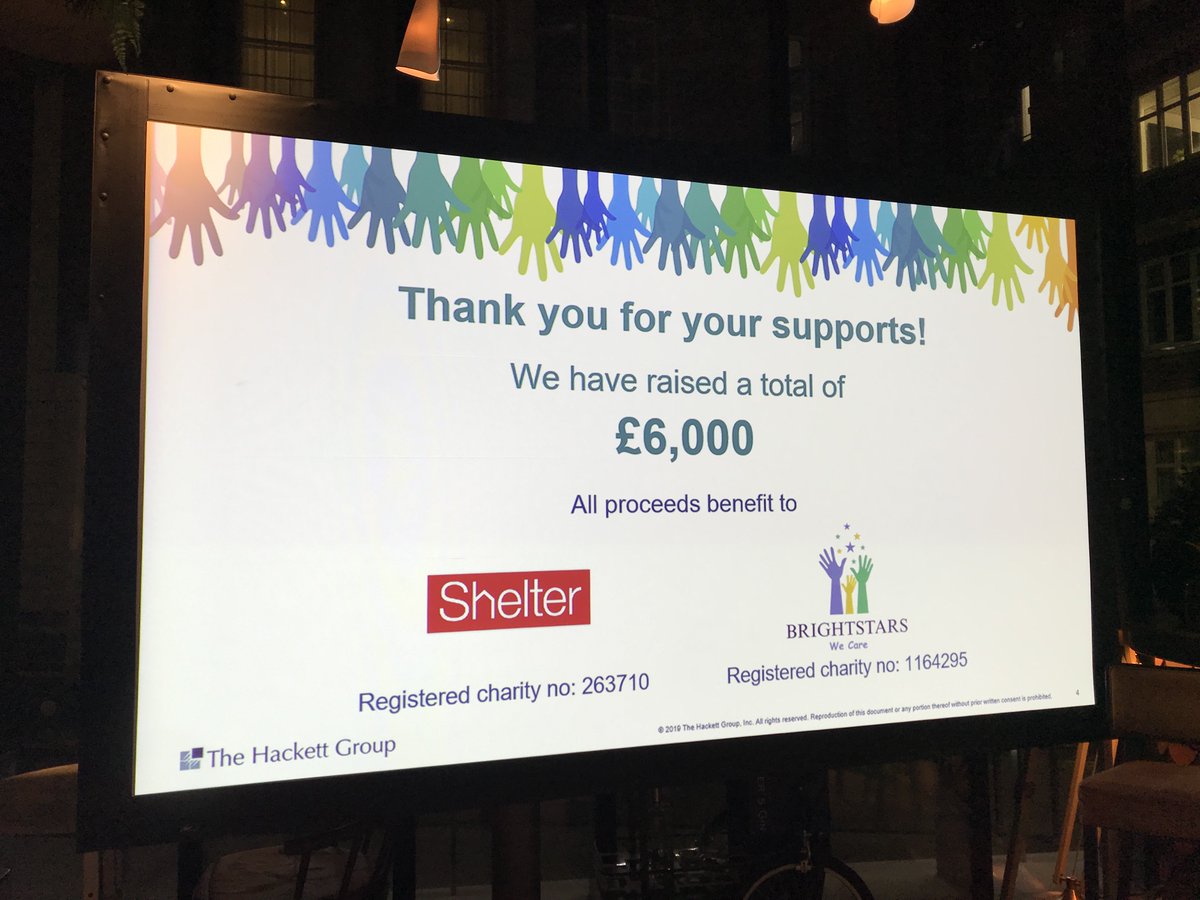 TheHackettGroup's tweet image. Thanks to all who participated in our Annual Outsourcing Charity Quiz at The Listing pub and restaurant in London earlier this week. More than 75 people from 17 companies helped us raise £6,000 for two charities: Shelter and Brightstars.