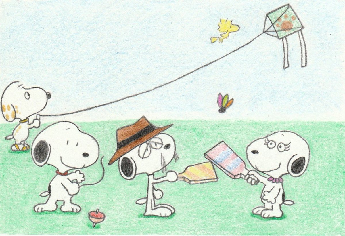 Sima 正月あそび イラスト スヌーピー Illustration Snoopy