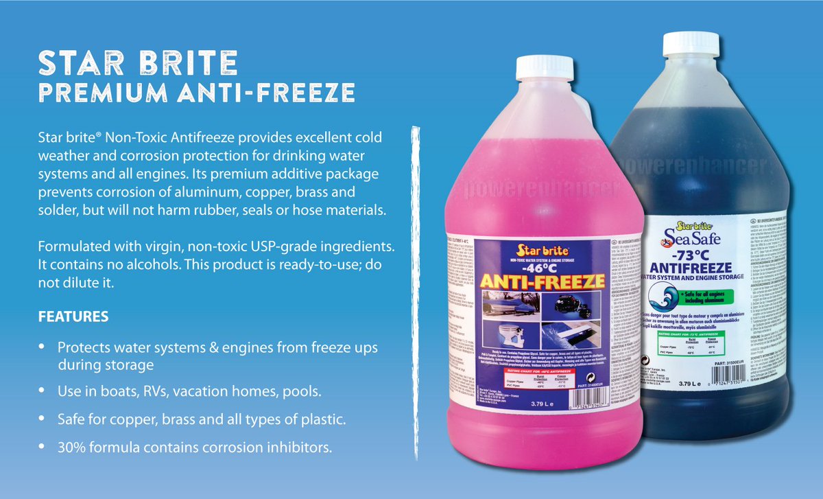PowerEnhancer's tweet image. It’s important to protect your water systems and engines when storing them throughout the cold winter months. Star brite premium anti-freeze is available on our website here: powerenhancer.co.uk/shop-by-brand/…