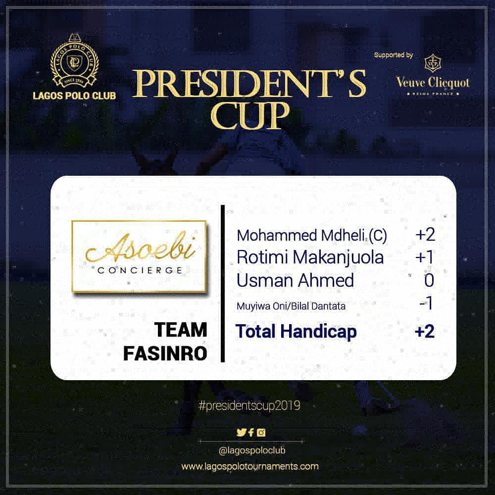 LagosPoloClub's tweet photo. Introducing the six teams featuring in this Year's #presidentscup2019
Tournament kickstarts tomorrow at the Lagos Polo Club.
#lagospoloclub #Presidentscup2019 #BeAPoloPlayer #SportOfKings https://t.co/Ui0QAiot3P