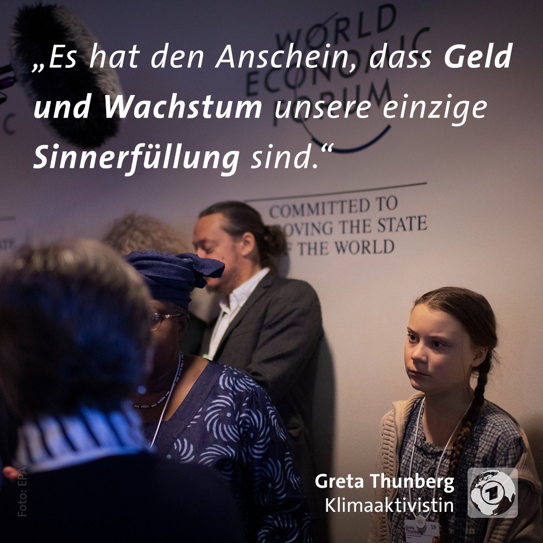 "Ich will, dass ihr handelt, als wenn euer Haus brennt, denn das tut es", fordert die 16-jährige Klimaaktivistin auf dem Weltwirtschaftsforum in #Davos. "Ich will, dass ihr in Panik geratet, dass ihr die Angst spürt, die ich jeden Tag spüre."