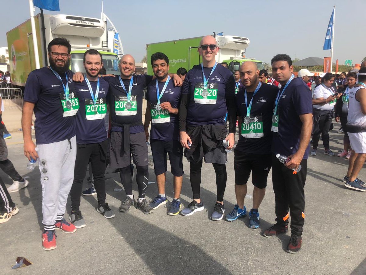 TABARAKinv's tweet photo. #TABARAKinv employees participate in the 20th edition of Standard Chartered #DubaiMarathon to highlight the importance of exercises. https://t.co/3xuY9c8AFQ