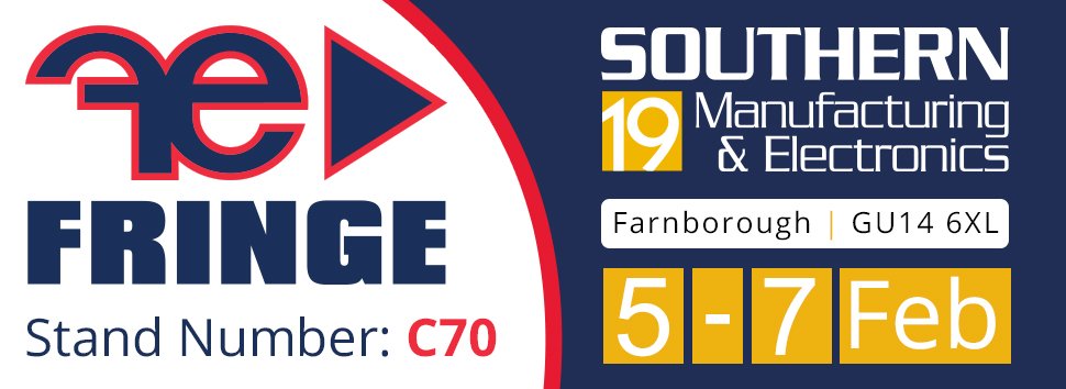 <a href="/Fringe_CEM/">Fringe Electronics</a> will be at #SouthManf on the 5-7th February 2019 <a href="/Farnborough_Int/">Farnborough International</a>. Visit us on Stand C70 for your #Electronics #Outsourcing needs.

Visit industrysouth.co.uk for info and FREE tickets @Industry_co_uk