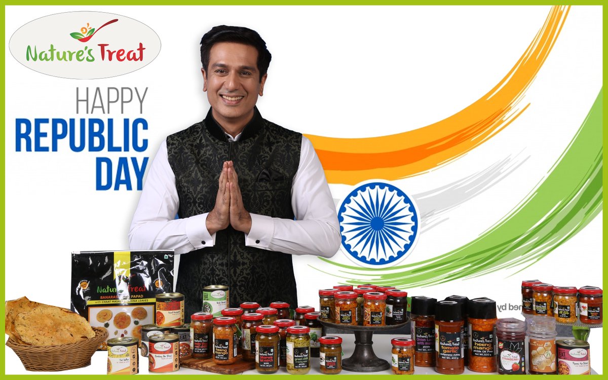 Wishing everyone a very Happy #RepublicDay!

Now available on <a href="/amazonIN/">Amazon India</a> Order Now bit.ly/ntorder 

#NaturesTreat #GharKaPickle #TasteOfHomemade #Pickles #IndianPickle #IndiaBookOfRecords #ReadyToEat #Papad #Saturday #SaturdayMotivation #SaturdayThoughts #SaturdayMorning