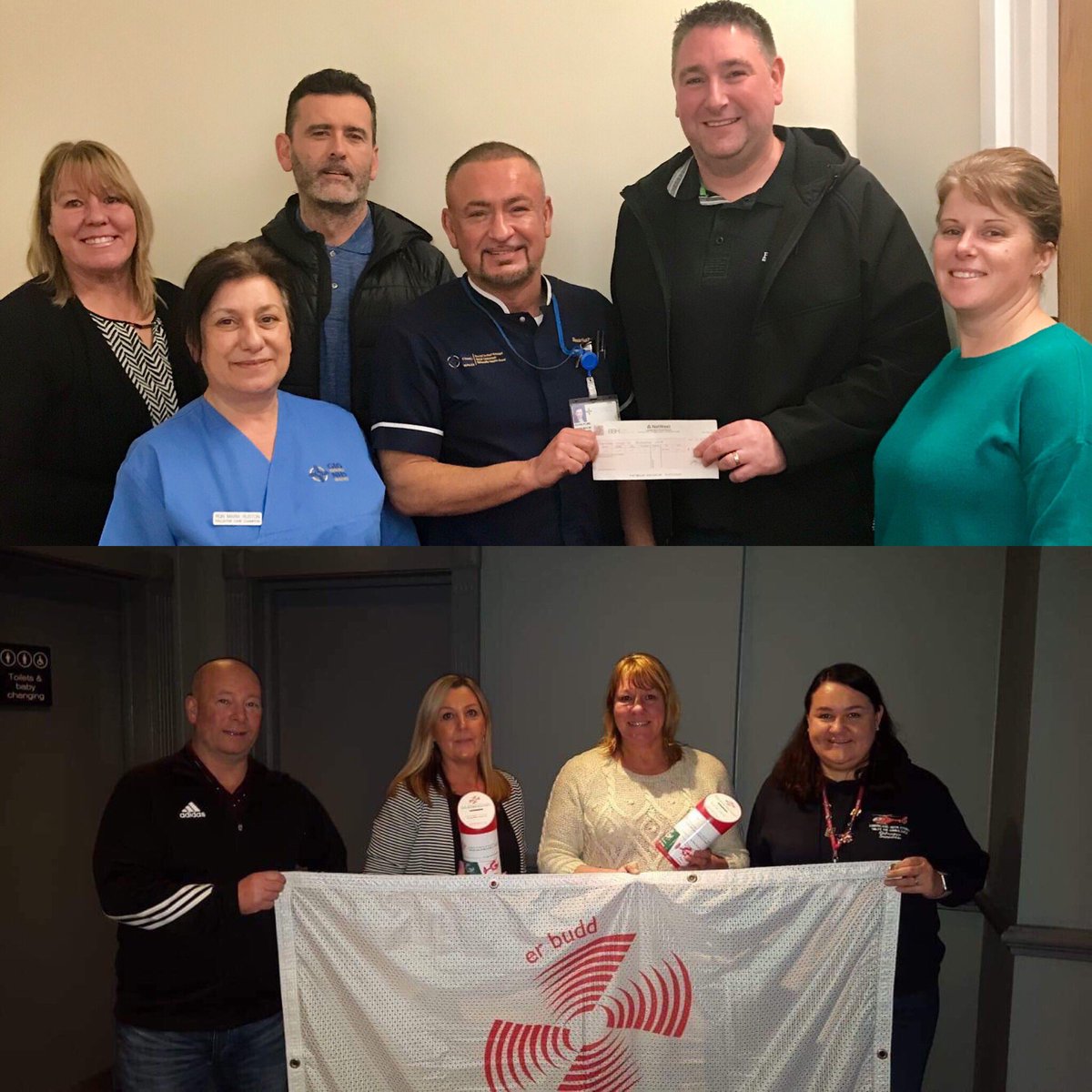 Super proud to hand over £5190 to @air_ambulance and @awyrlascharity Deeside Hospital ward - now to start planning this years #CharityDo and selecting a #localcharity  -thanks to all involved @aura_wales @GCS_Title @Paliltd @sasdanielsLLP #CeilingsDirect #Samsonite