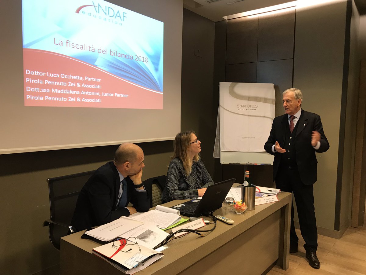 disantoANDAF's tweet photo. 1’ corso @ANDAF_CFO ANDAF Education 2019. Si parla di “Novità fiscali 2018” con la Dott.ssa Maddalena Antonini e il Dott. Luca Occhetta @studio_pirola https://t.co/houeGYfDsP