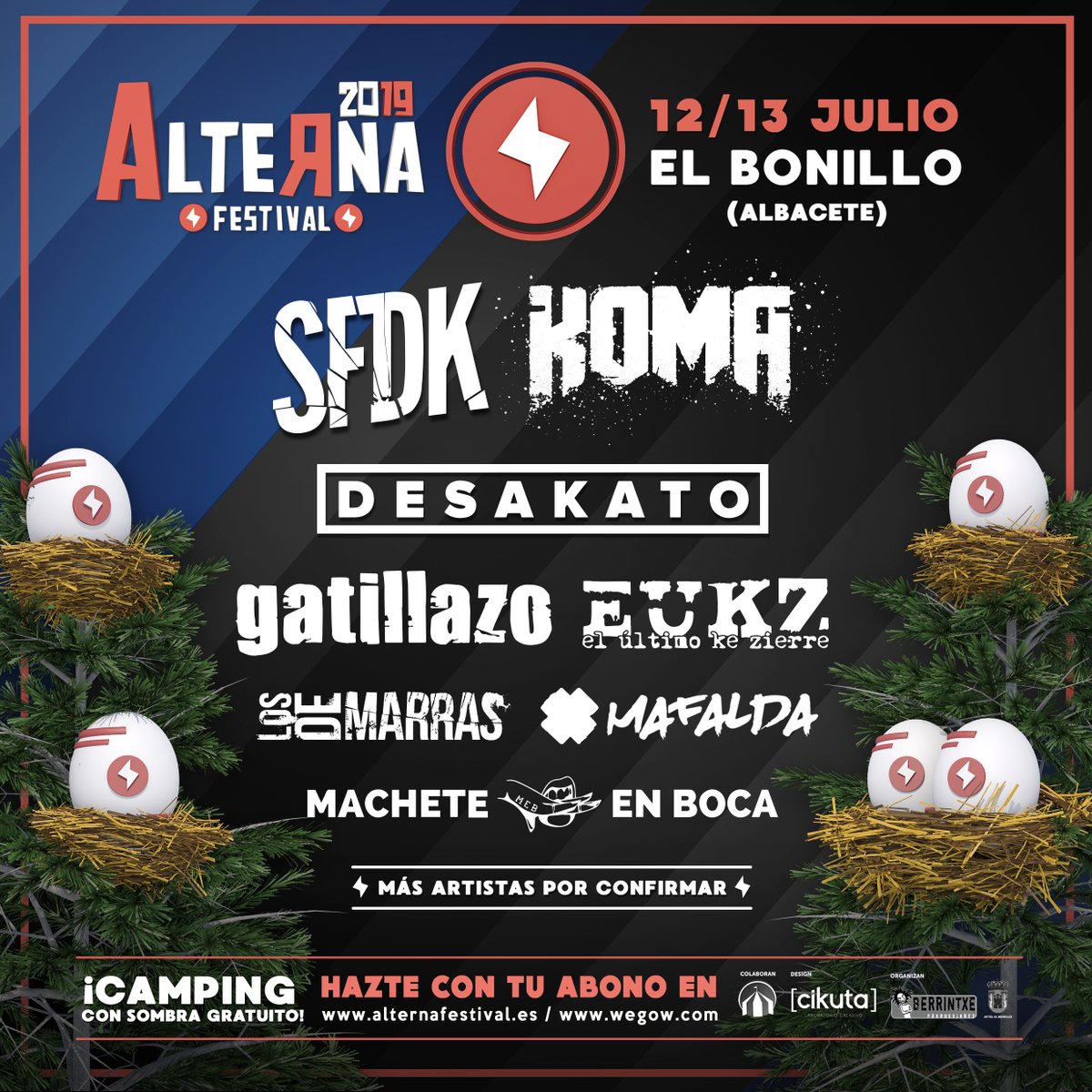 AlternaFestival's tweet image. 🤞SORTEO DE TRES ABONOS🤞
Sí, has leído bien...Por si el premio de un abono doble se os quedaba corto, ¡Ahí van tres!😮
🔸Retweet.  
🔸Y responde mencionando a lxs dos #alternativxs que se vienen contigo! 
El 30 de enero, ¡ganador/a!😁
*Un únicx ganador/a entre IG, TW y FB.