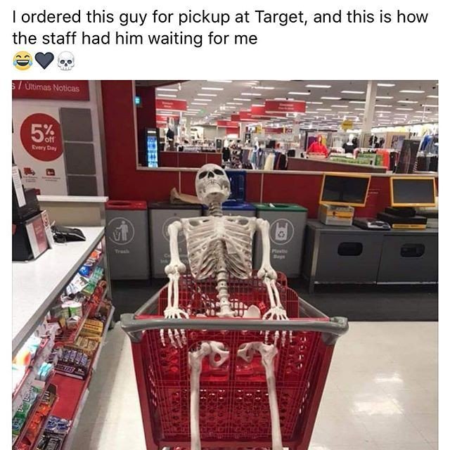 An oldie, but........ My friend just posted this... 😂💀👏🎯 This.Is.Why.I.Love.Target! #halloween #targetdoesitagain #targethalloween #spooky #halloweendecor #gothmemes #hallowmeme #spookyseason #spookymemes #targetmemes #wickedcritterco bit.ly/2TgetZg