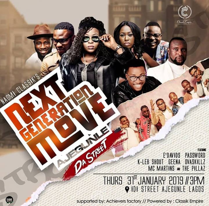 GospelVibes00's tweet photo. Naomi Classik takes the gospel to the street with #NextGenerationMove happening at Ajegunle
Date: 31st January, 2019
Ministering: Naomi Classik, Password and many more .
#ALLABOUTJESUS
#NextGenerationMove
@naomiclassik @gospelxperience https://t.co/TtK9k3f51O